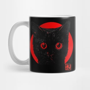 cat face in red Mug